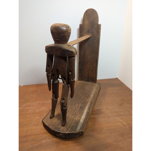 Early Antique Dancing Dan Wood Carved Folk Art Southern Pine - Picture 2 of 9